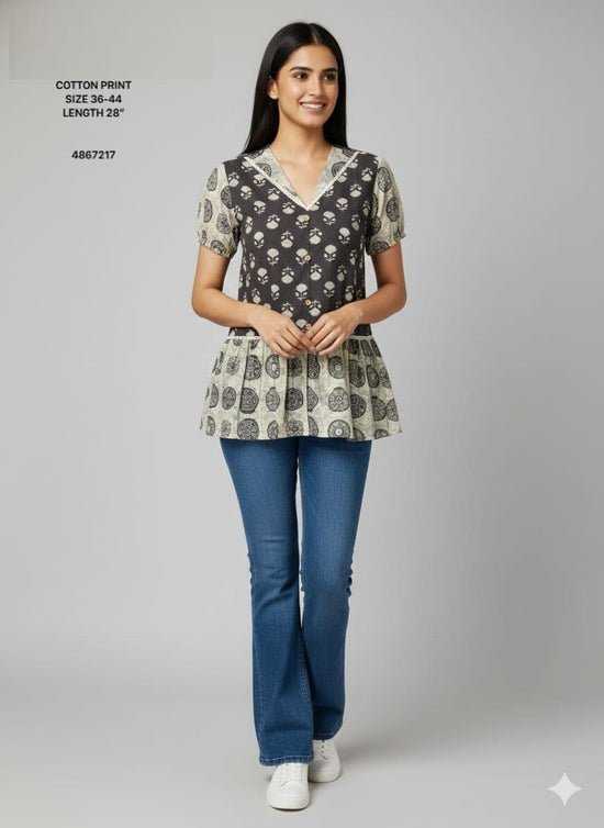 Naisha K 804 Cotton Printed Tops