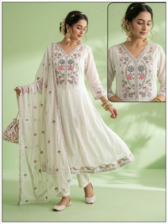 Naisha K 819 Mul Chanderi Kurti Set