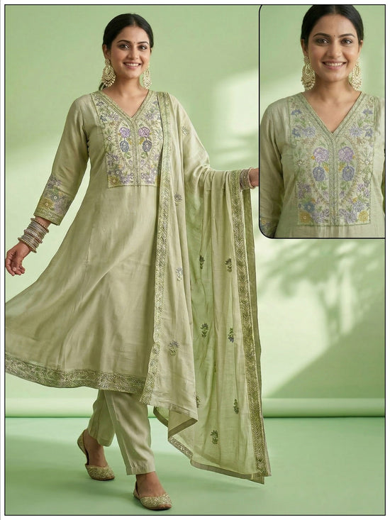 Naisha K 819 Mul Chanderi Kurti Set