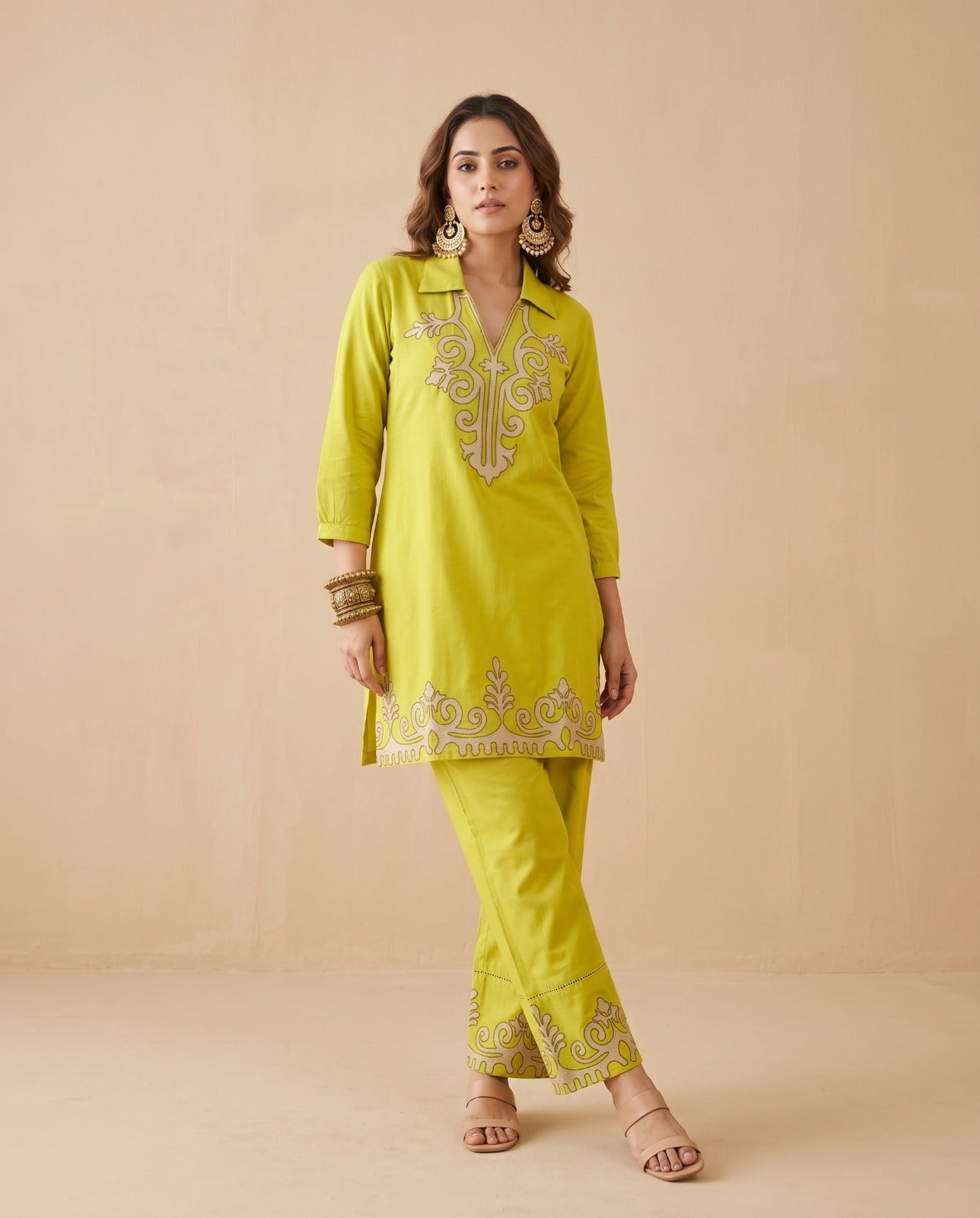 Naisha K 844 Rayon Fancy Work Co Ord Set - Amrah Wholesale