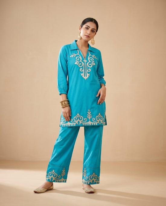 Naisha K 844 Rayon Fancy Work Co Ord Set - Amrah Wholesale
