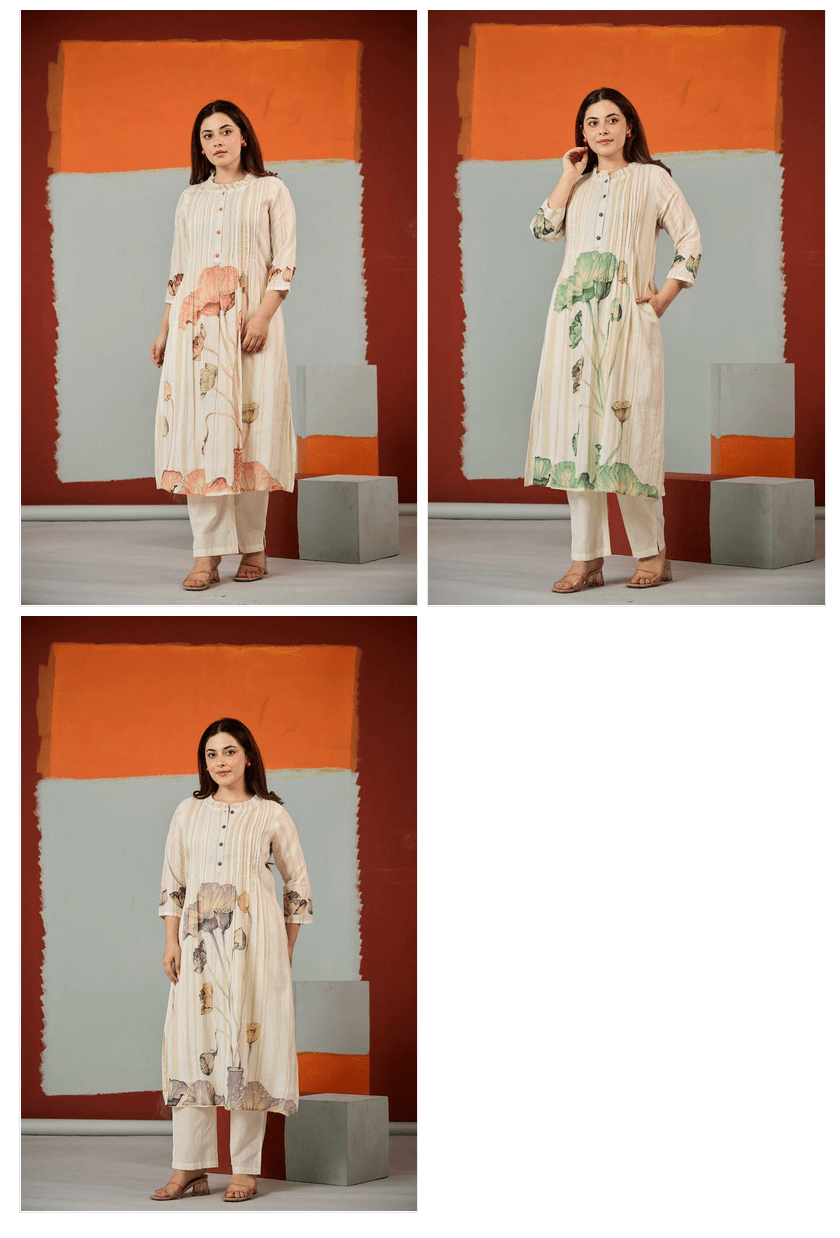 Naisha K 880 Cotton Kurti Pant Set - Amrah Wholesale
