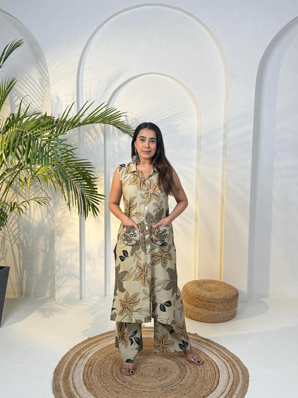Amrah Wholesale Naisha K 943 Vertican Kurti Pant Set
