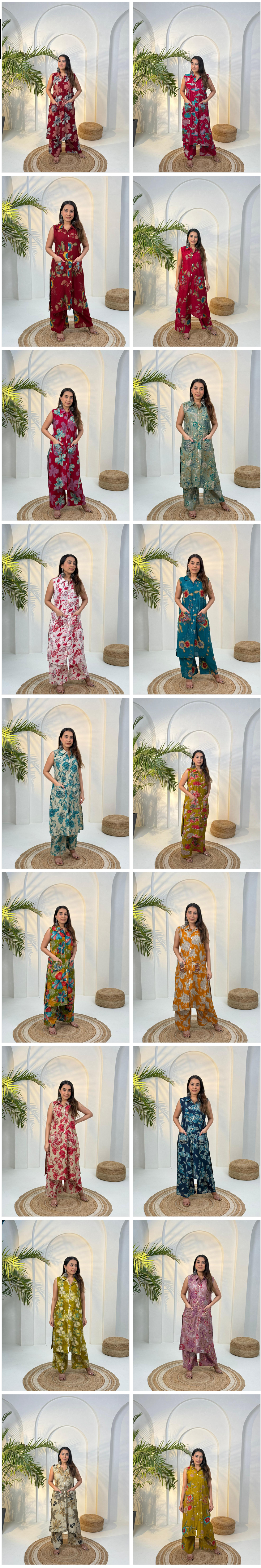 Amrah Wholesale Naisha K 943 Vertican Kurti Pant Set