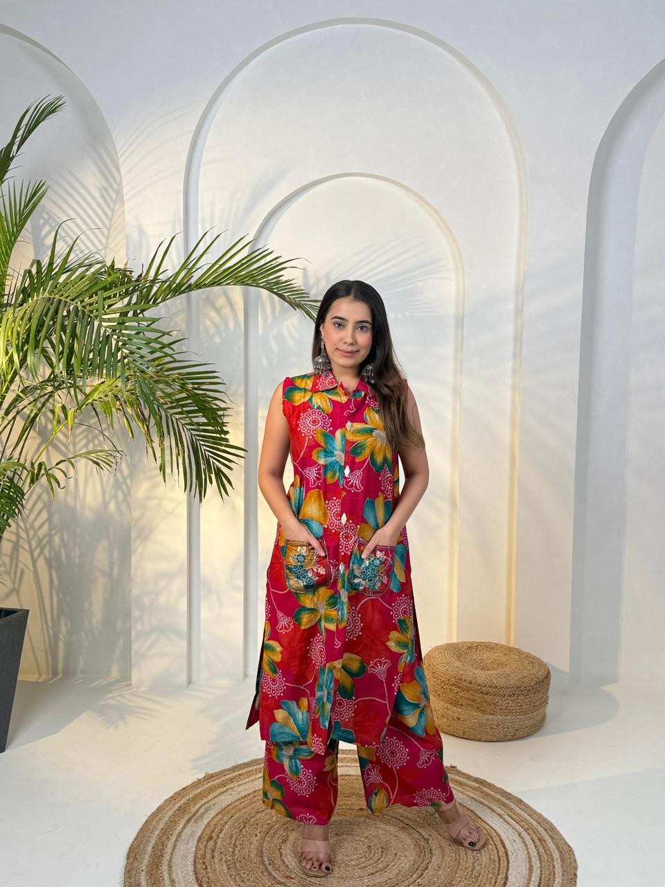 Amrah Wholesale Naisha K 943 Vertican Kurti Pant Set