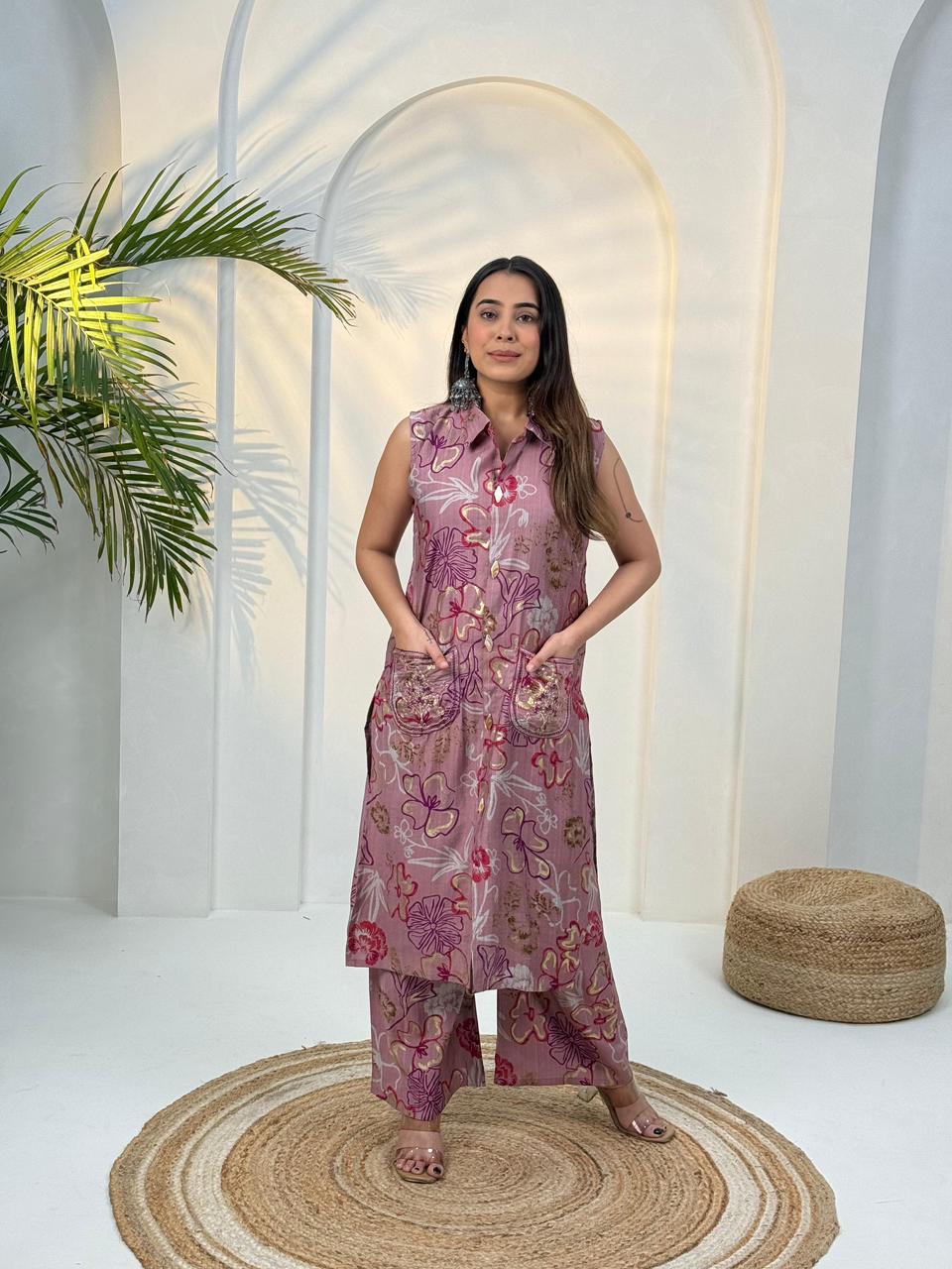Amrah Wholesale Naisha K 943 Vertican Kurti Pant Set