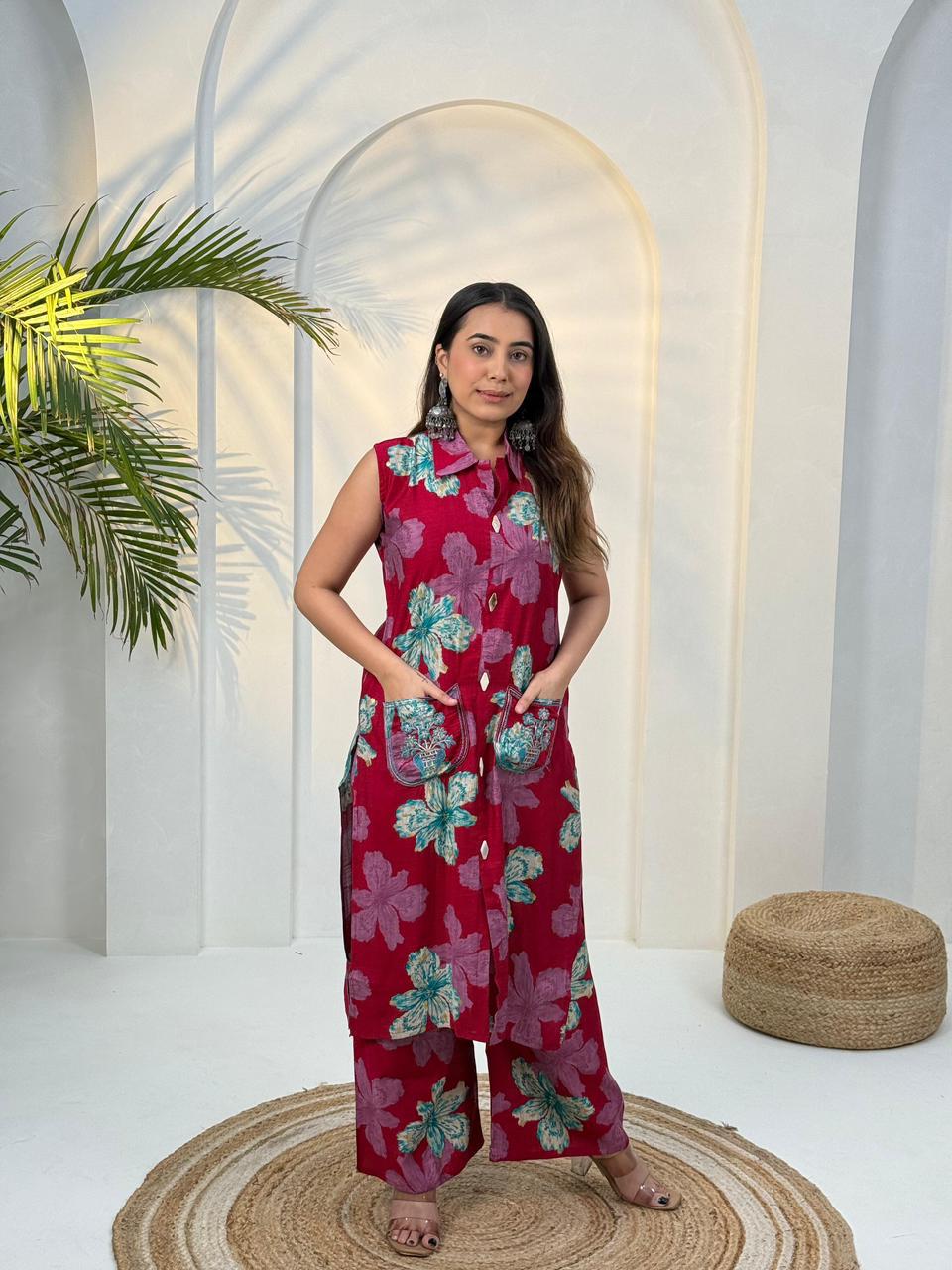 Amrah Wholesale Naisha K 943 Vertican Kurti Pant Set