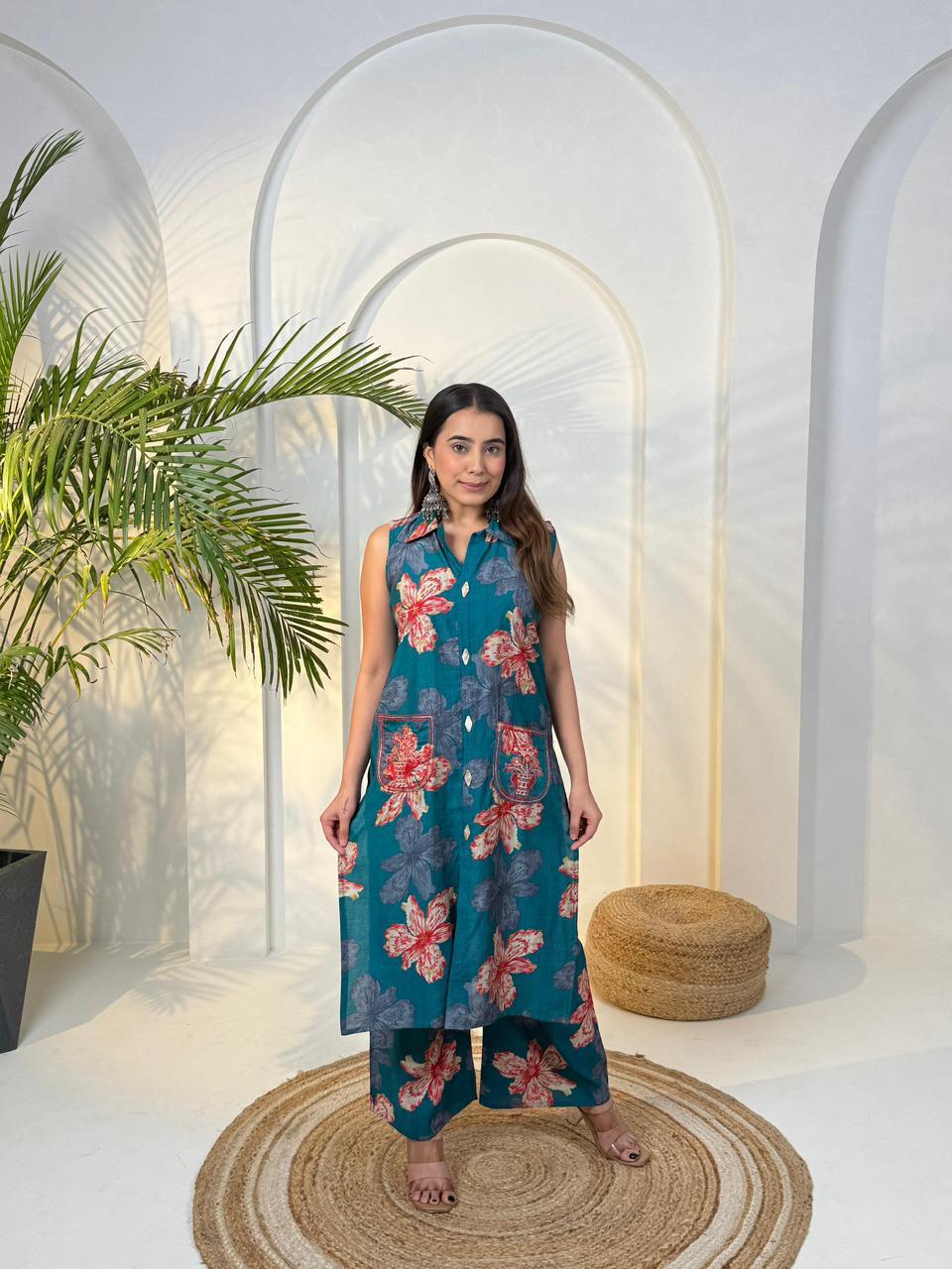 Amrah Wholesale Naisha K 943 Vertican Kurti Pant Set