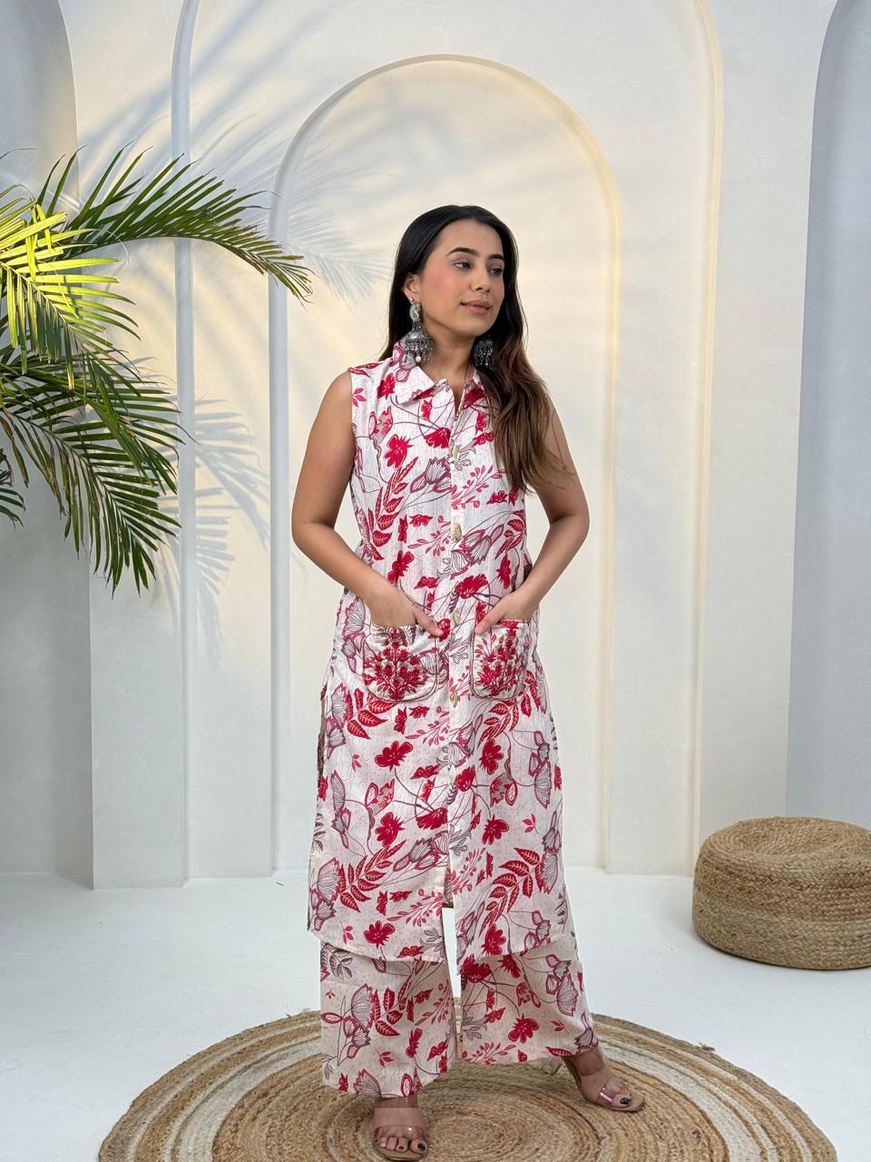 Amrah Wholesale Naisha K 943 Vertican Kurti Pant Set