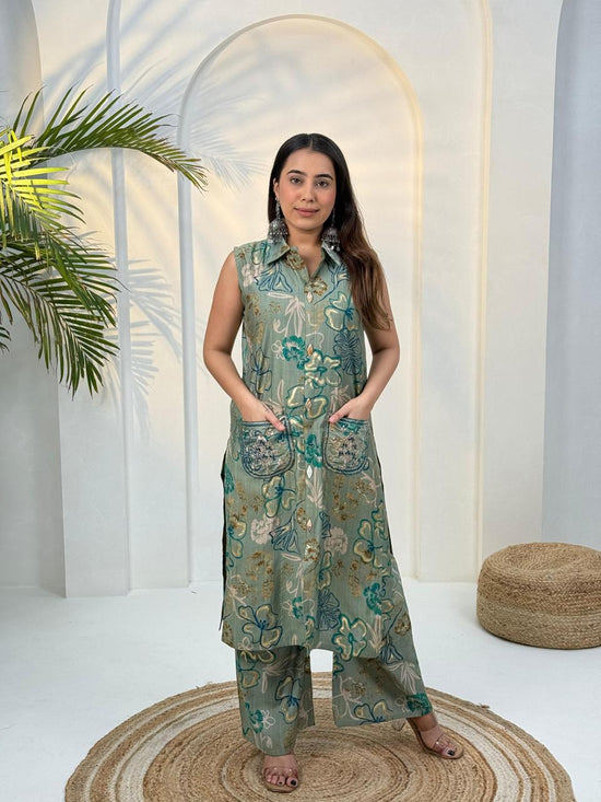 Amrah Wholesale Naisha K 943 Vertican Kurti Pant Set