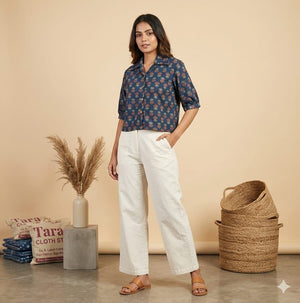 Naisha K 960 Cotton Printed Crop Shirt Tops Collection
