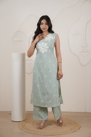 Naisha K 967 Cambric Cotton Kurti Pant Set - Amrah Wholesale