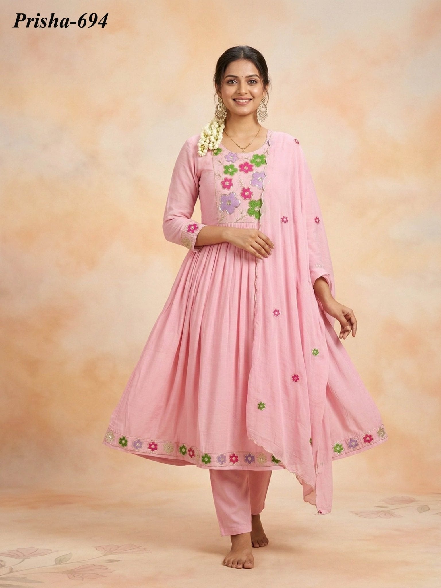 Naisha K 841 Kurti Pant Dupatta Set - Amrah Wholesale