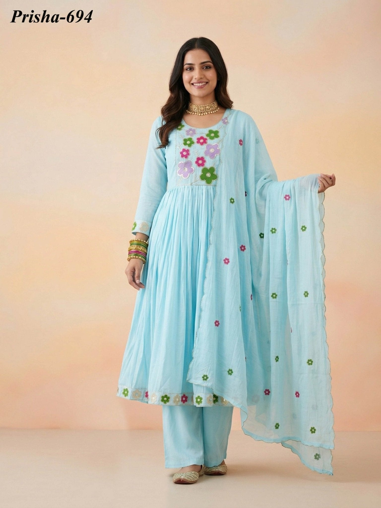Naisha K 841 Kurti Pant Dupatta Set - Amrah Wholesale