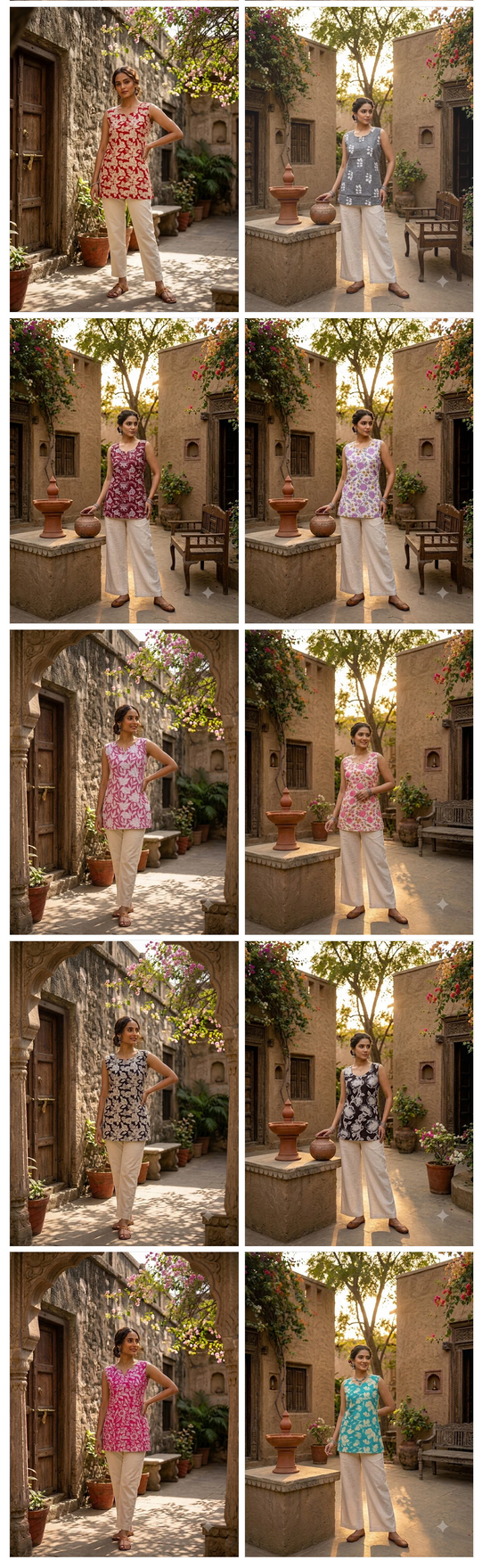 Naisha Short Tops Vol 2 Cotton Printed Tops