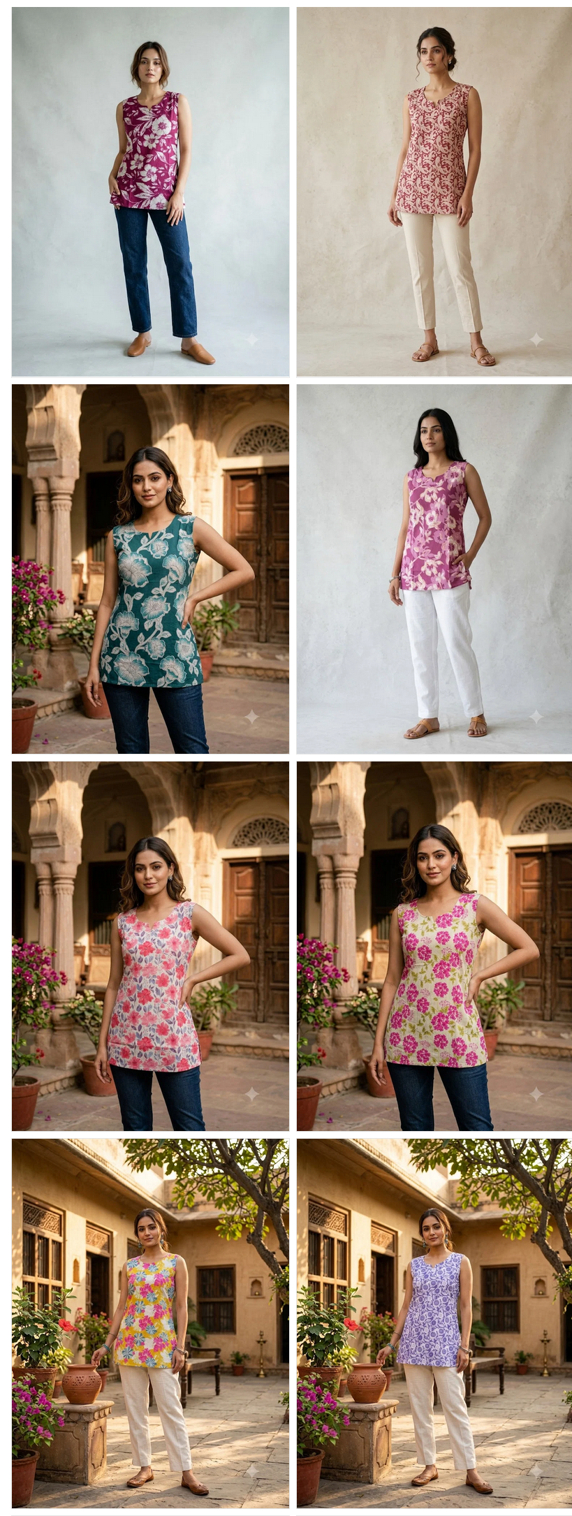 Naisha Short Tops Vol 2 Cotton Printed Tops