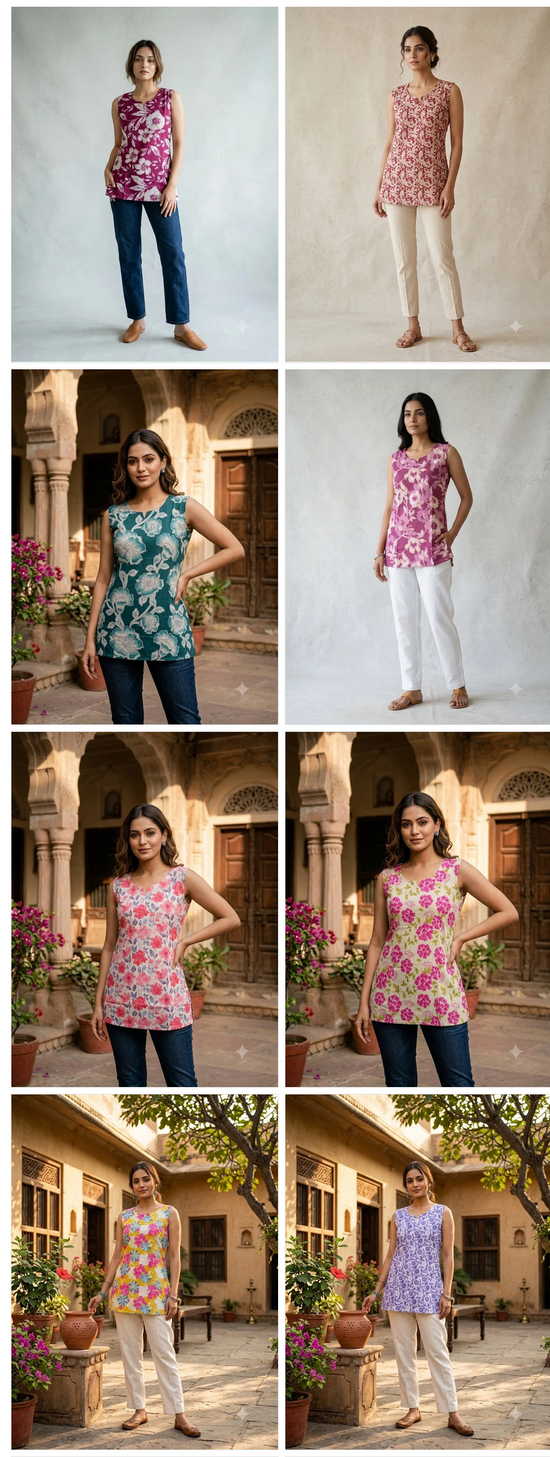 Naisha Short Tops Vol 2 Cotton Printed Tops