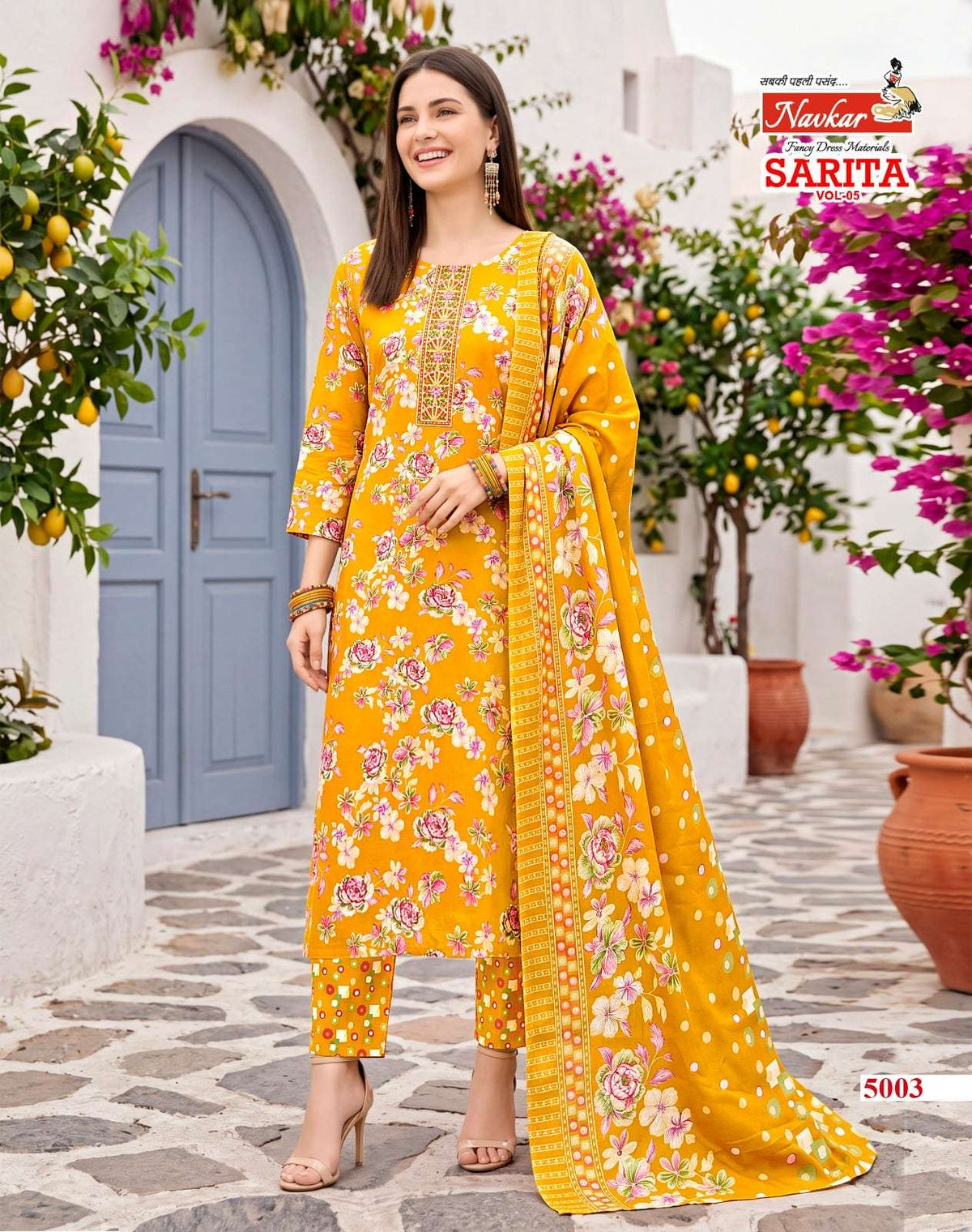 Navkar Sarita Vol-5 Cotton Printed Salwar Suit Set