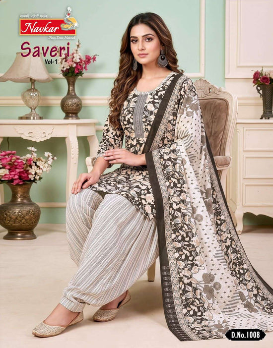 Navkar Saveri Vol 1 Malesiyan Cotton Kurti Pant Dupatta Set