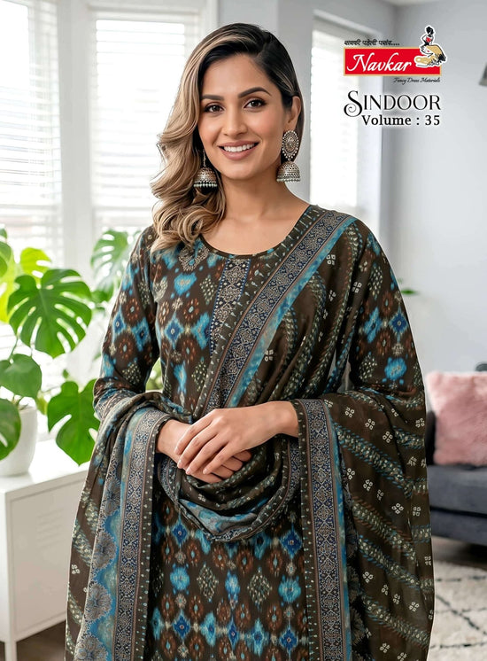 Navkar Sindoor Vol 35 Readymade Cotton Patiyala Suit Set - Amrah Wholesale