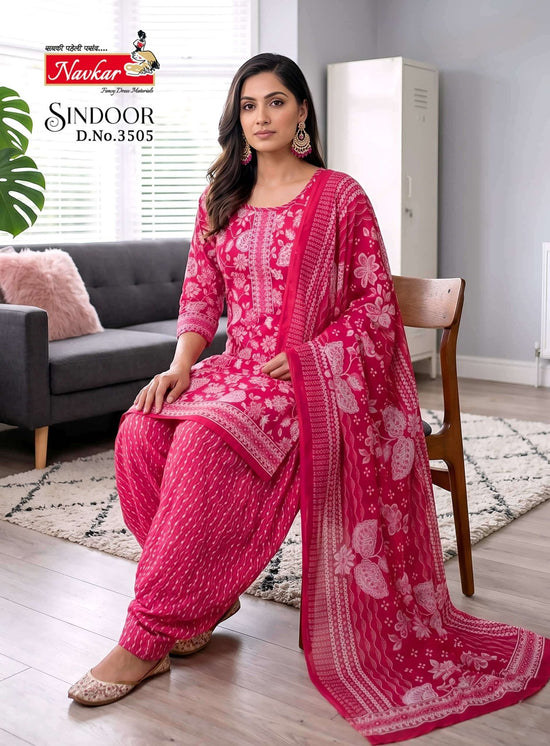 Navkar Sindoor Vol 35 Readymade Cotton Patiyala Suit Set - Amrah Wholesale