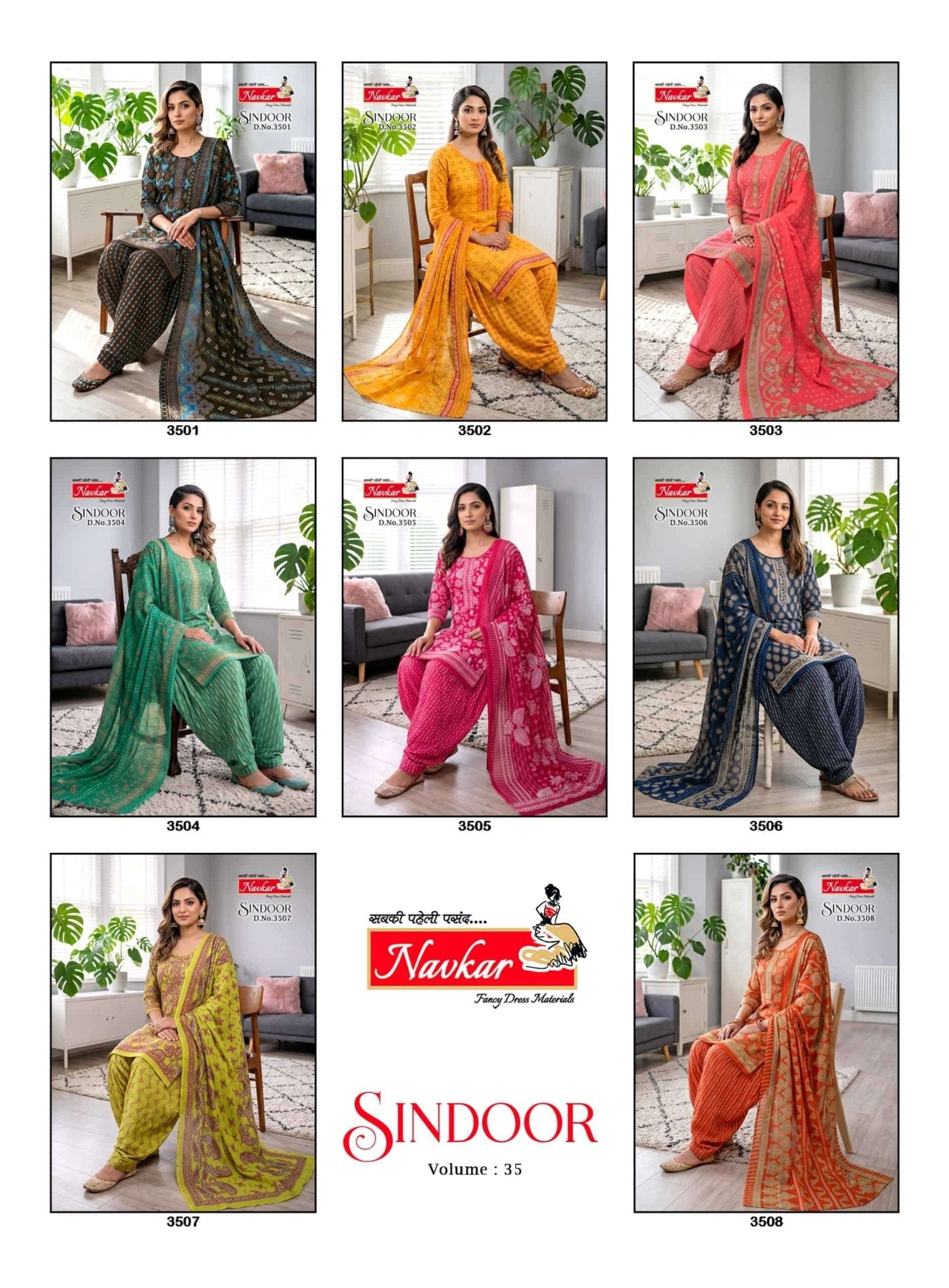 Navkar Sindoor Vol 35 Readymade Cotton Patiyala Suit Set - Amrah Wholesale