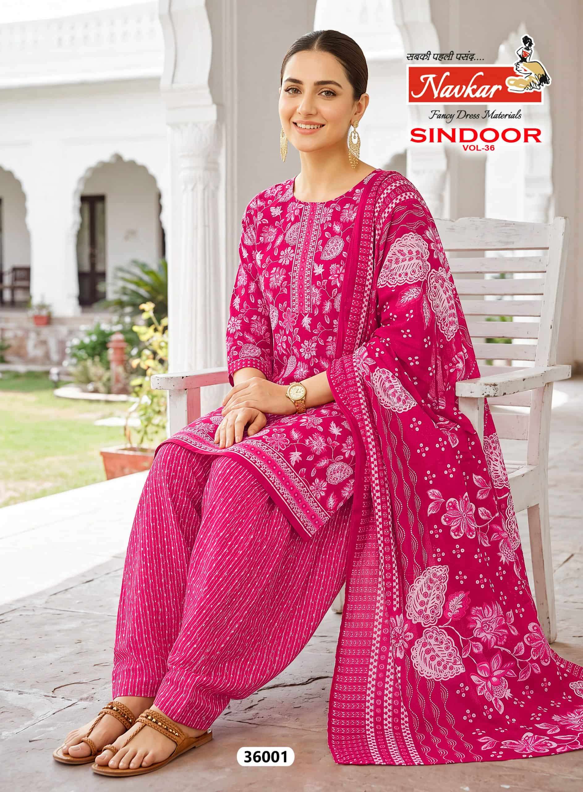 NAVKAR SINDOOR VOL-36 Cotton Printed Salwar Suit Set