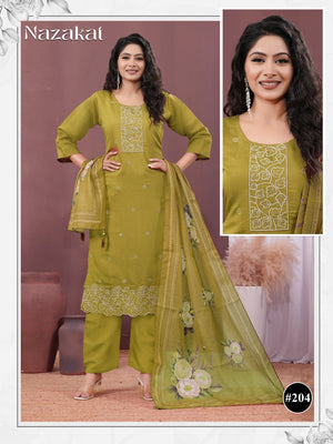 Nazakat Vol 2 Kurti Pant Dupatta Set Wholesale Catalogue - Amrah Wholesale