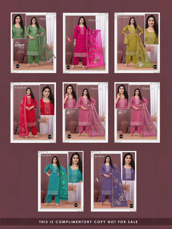 Nazakat Vol 2 Kurti Pant Dupatta Set Wholesale Catalogue - Amrah Wholesale
