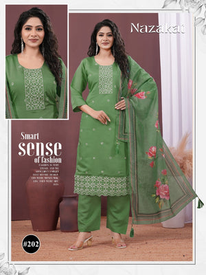 Nazakat Vol 2 Kurti Pant Dupatta Set Wholesale Catalogue - Amrah Wholesale