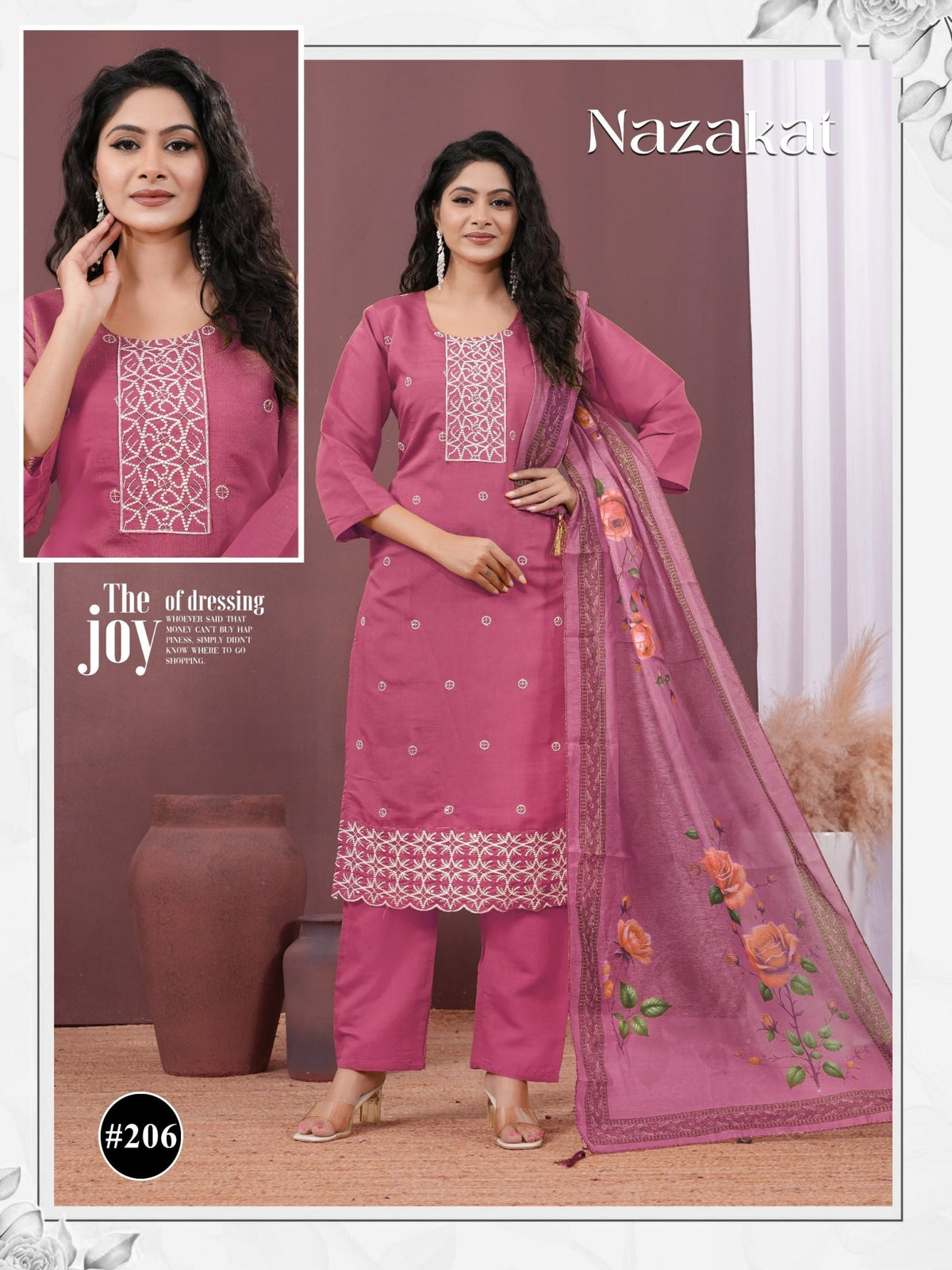 Nazakat Vol 2 Kurti Pant Dupatta Set Wholesale Catalogue - Amrah Wholesale