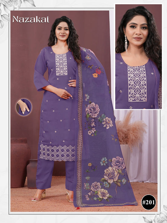 Nazakat Vol 2 Kurti Pant Dupatta Set Wholesale Catalogue - Amrah Wholesale