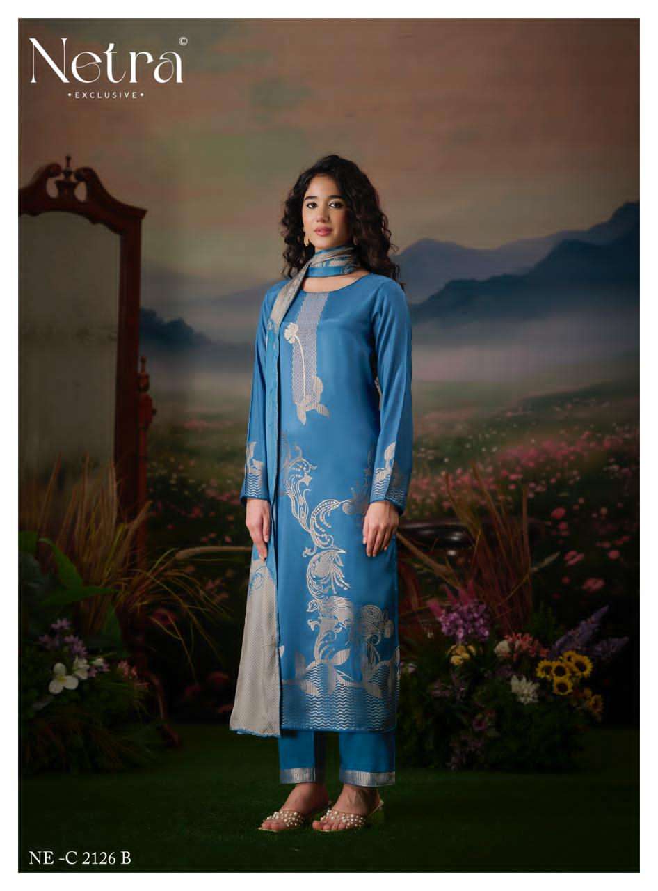 Netra Aarna Vol 4 Muslin Jacquard Dress Material Wholesale - Amrah Wholesale