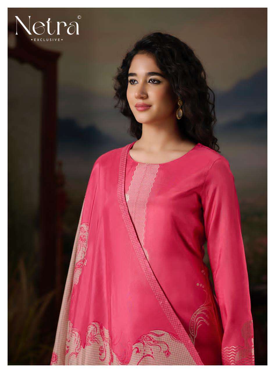 Netra Aarna Vol 4 Muslin Jacquard Dress Material Wholesale - Amrah Wholesale