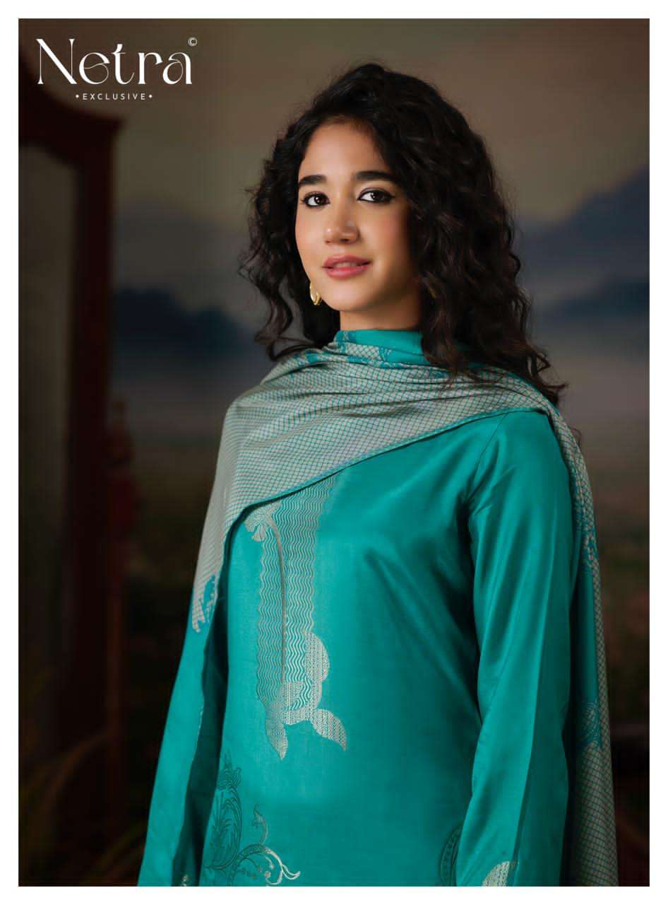 Netra Aarna Vol 4 Muslin Jacquard Dress Material Wholesale - Amrah Wholesale