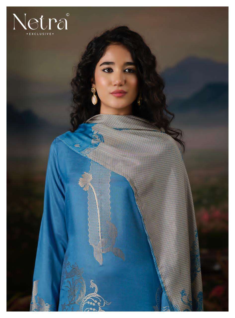 Netra Aarna Vol 4 Muslin Jacquard Dress Material Wholesale - Amrah Wholesale