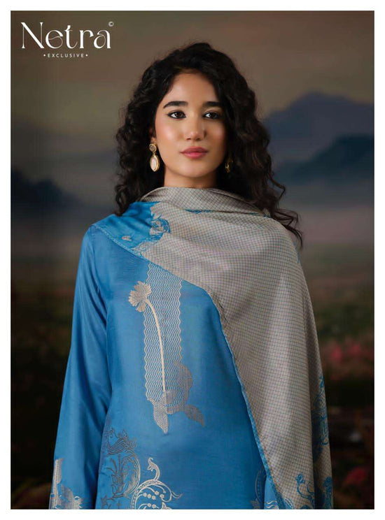 Netra Aarna Vol 4 Muslin Jacquard Dress Material Wholesale - Amrah Wholesale
