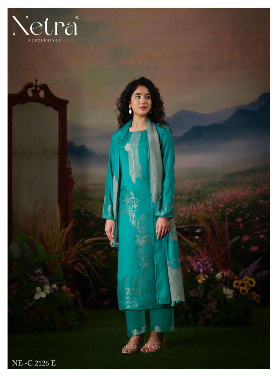 Netra Aarna Vol 4 Muslin Jacquard Dress Material Wholesale - Amrah Wholesale