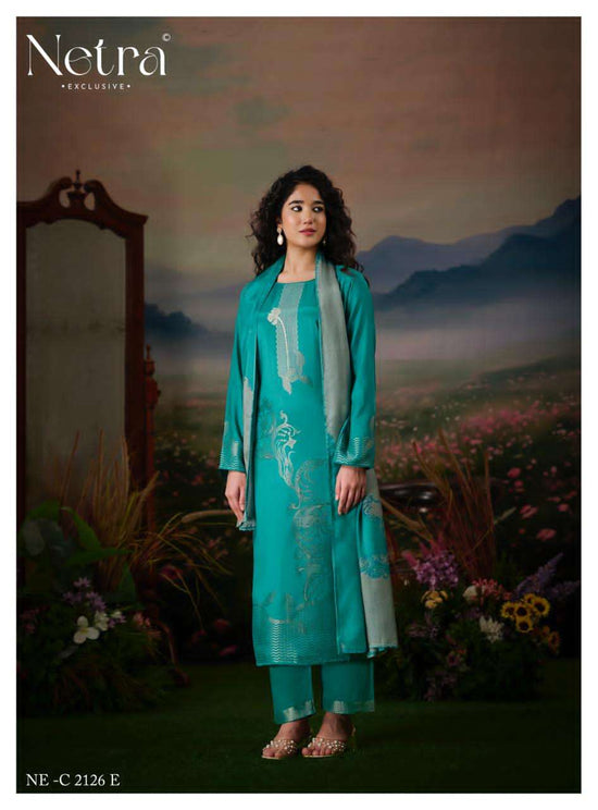 Netra Aarna Vol 4 Muslin Jacquard Dress Material Wholesale - Amrah Wholesale