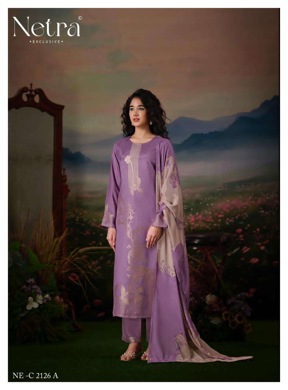 Netra Aarna Vol 4 Muslin Jacquard Dress Material Wholesale - Amrah Wholesale
