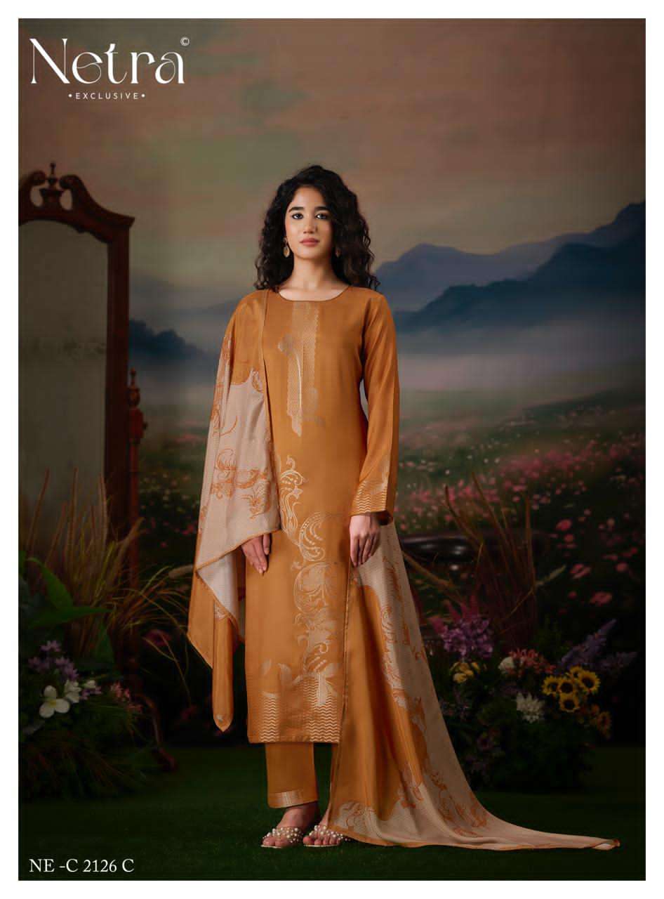 Netra Aarna Vol 4 Muslin Jacquard Dress Material Wholesale - Amrah Wholesale