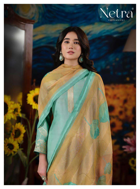 Netra Exclusive Aarna Niva Vol 5 Bemberg Muslin Dress Material - Amrah Wholesale