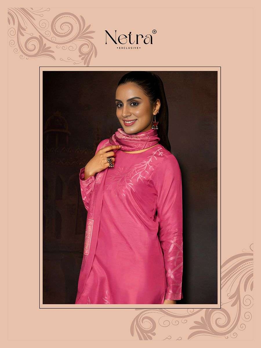 Netra Aarna Vol 1 New Colors Muslin Jacquard Dress Material - Amrah Wholesale