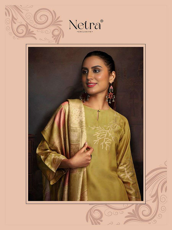 Netra Aarna Vol 1 New Colors Muslin Jacquard Dress Material - Amrah Wholesale
