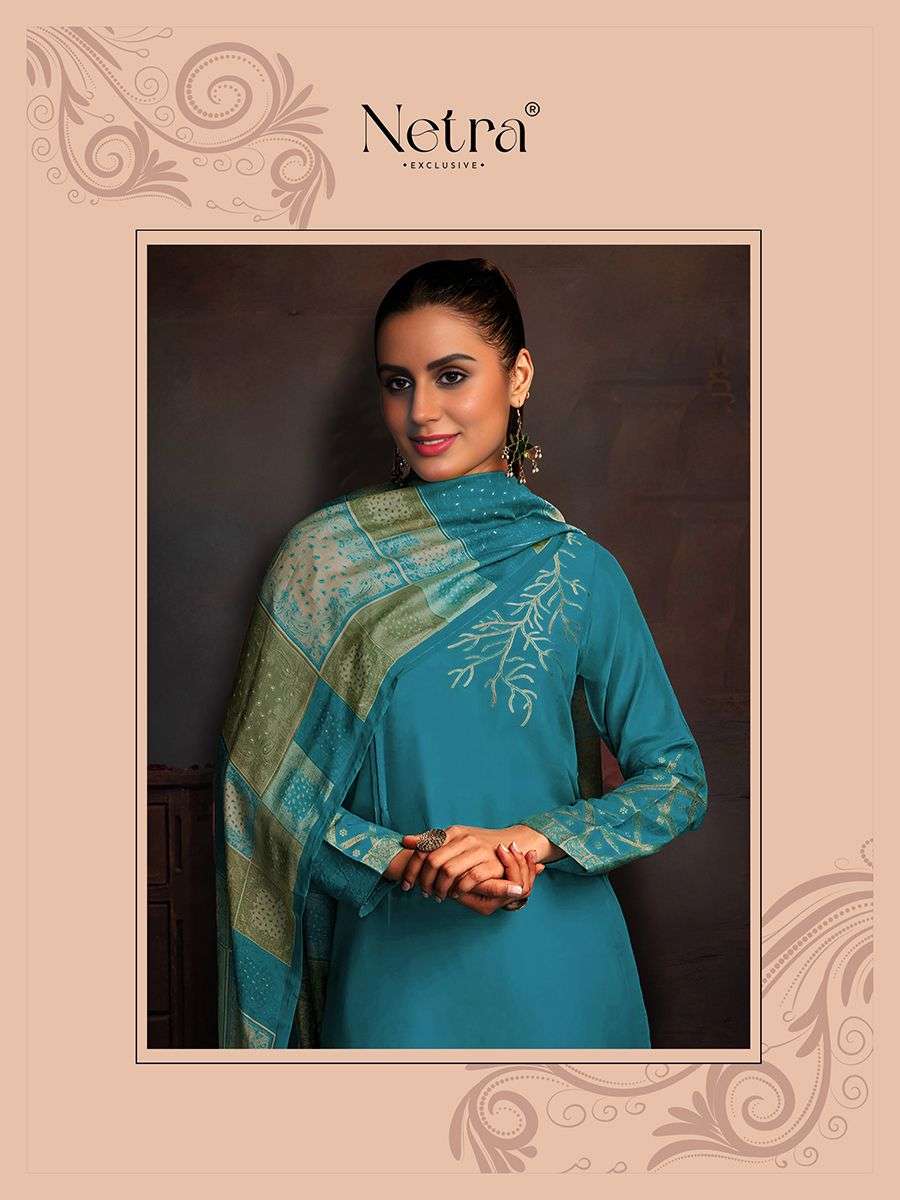 Netra Aarna Vol 1 New Colors Muslin Jacquard Dress Material - Amrah Wholesale