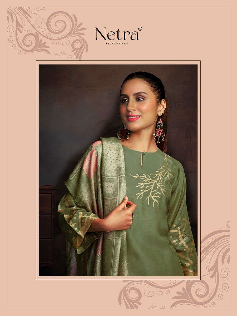 Netra Aarna Vol 1 New Colors Muslin Jacquard Dress Material - Amrah Wholesale