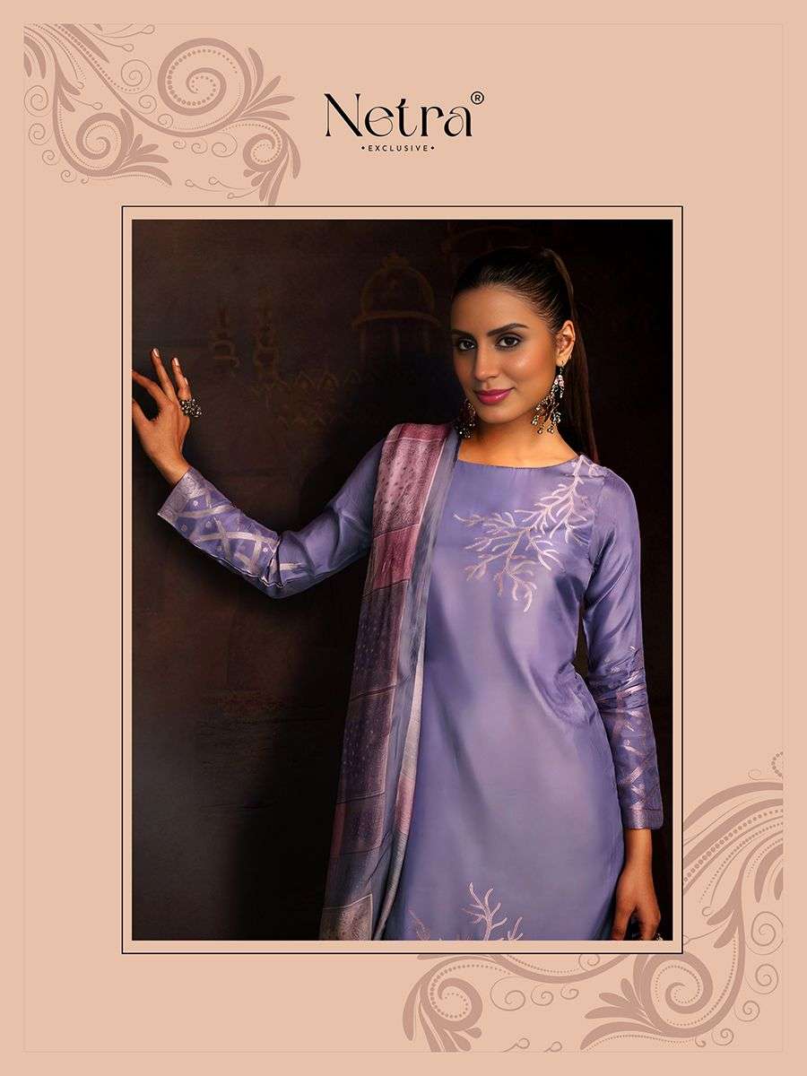 Netra Aarna Vol 1 New Colors Muslin Jacquard Dress Material - Amrah Wholesale