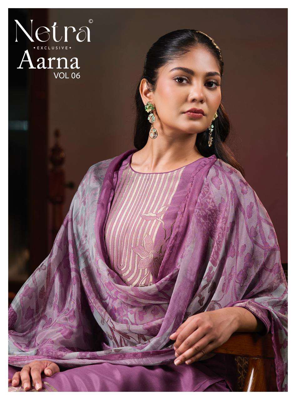 Netra Aarna Vol 6 Bemberg Muslin Dress Material - Amrah Wholesale
