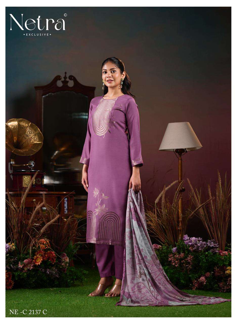 Netra Aarna Vol 6 Bemberg Muslin Dress Material - Amrah Wholesale