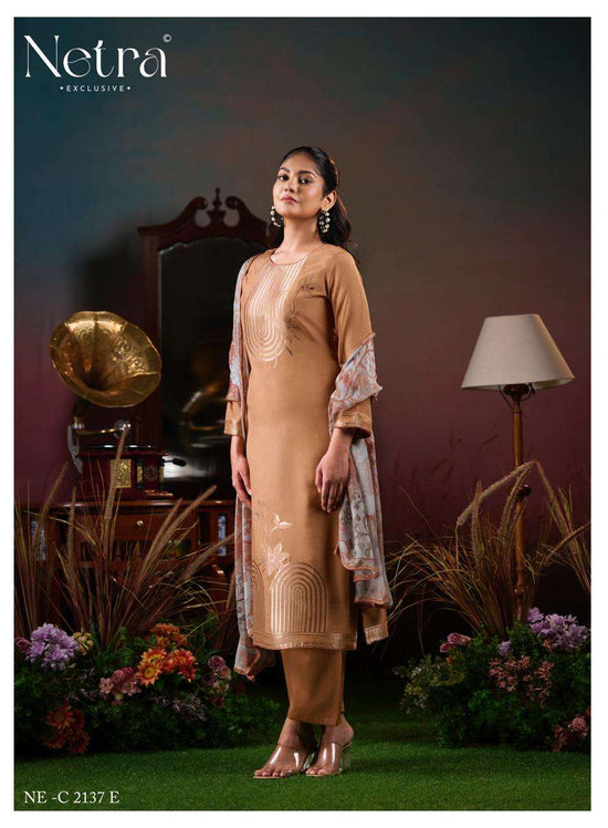 Netra Aarna Vol 6 Bemberg Muslin Dress Material - Amrah Wholesale